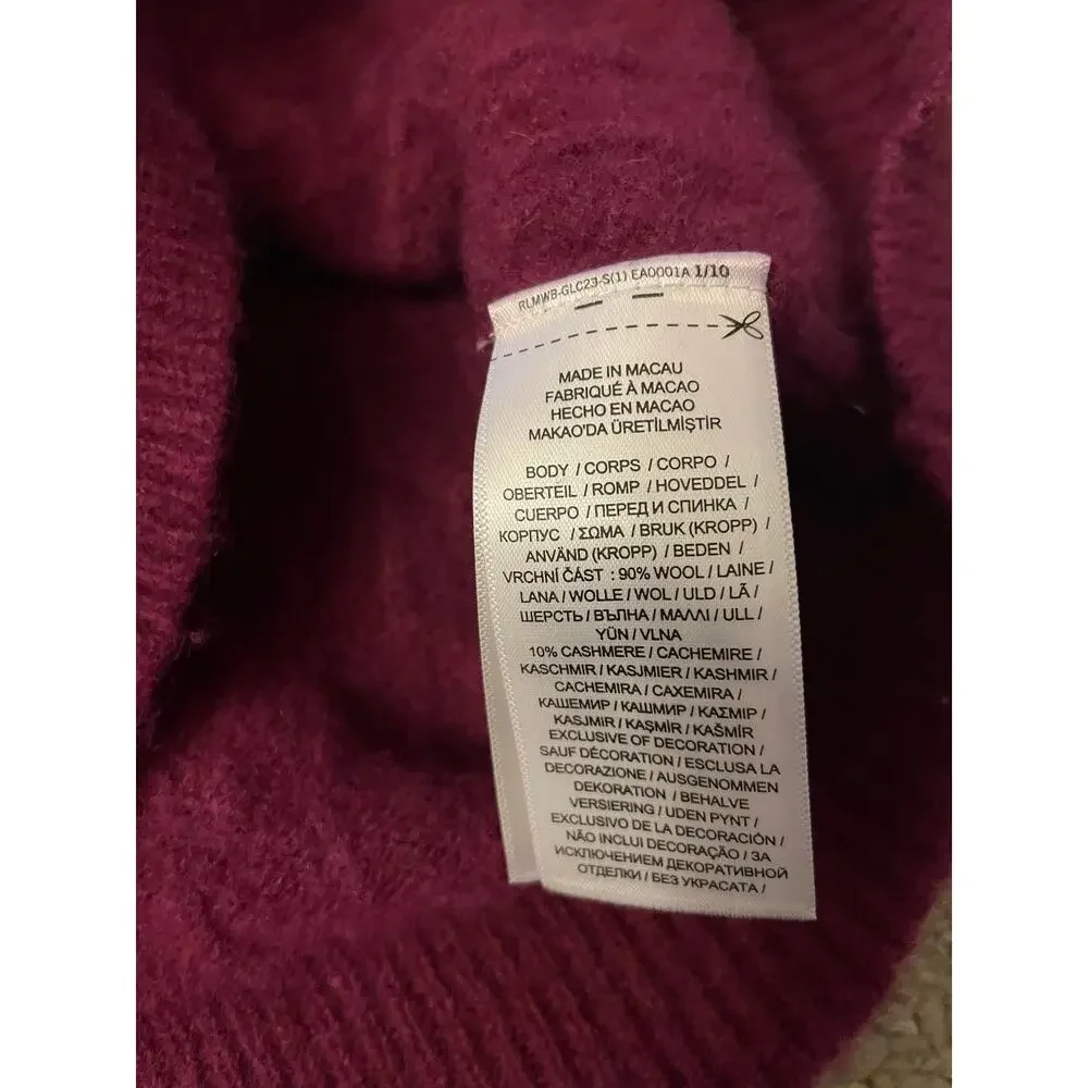 Polo Ralph Lauren Wool Teen Sweater Heavy Chunky Academia Size Large Classic